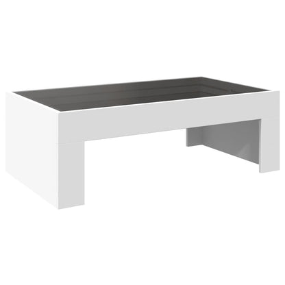 Tavolino da Salotto con LED Infinity Bianco 90x50x30 cm | homemem39
