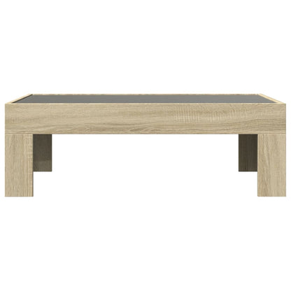 Tavolino da Salotto con LED Infinity Rovere Sonoma 90x50x30 cm