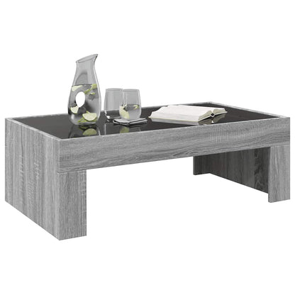 Tavolino da Salotto con LED Infinity Grigio Sonoma 90x50x30 cm | homemem39