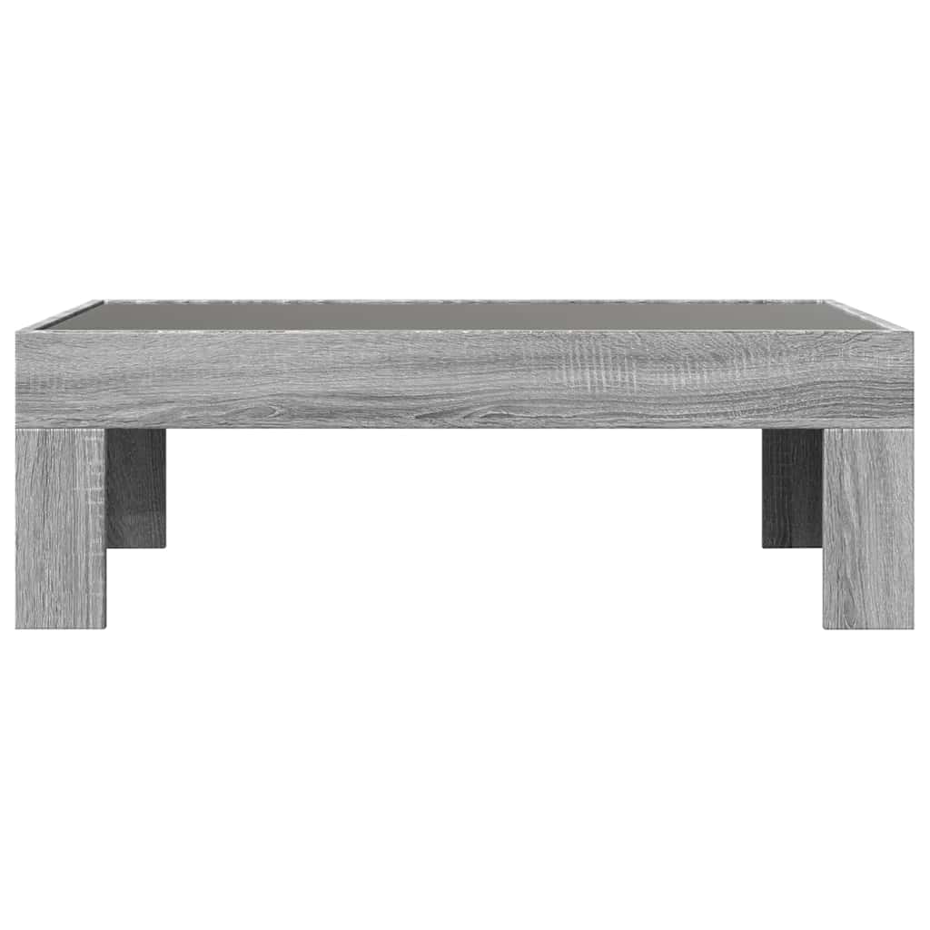Tavolino da Salotto con LED Infinity Grigio Sonoma 90x50x30 cm | homemem39