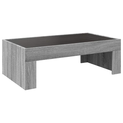 Tavolino da Salotto con LED Infinity Grigio Sonoma 90x50x30 cm | homemem39