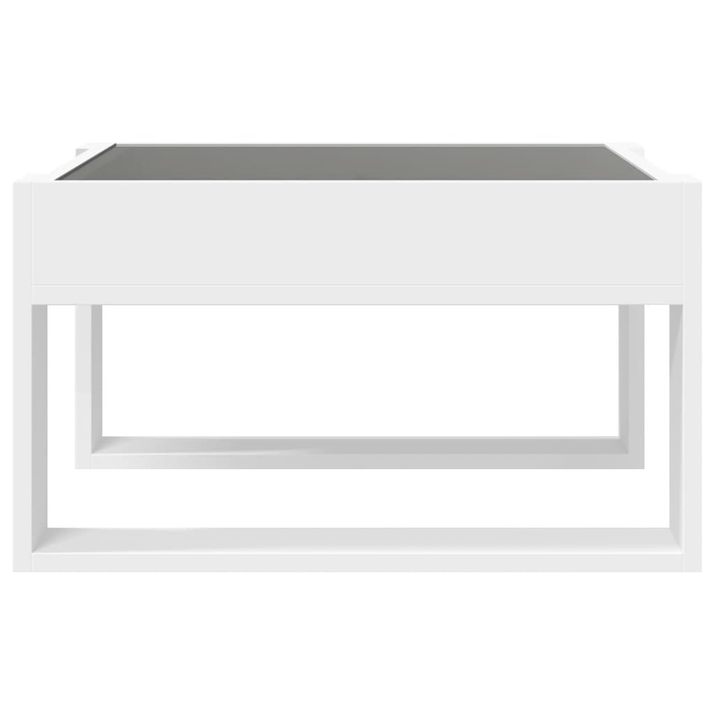 Tavolino da Salotto con LED Infinity Bianco 50x53x30 cm | homemem39