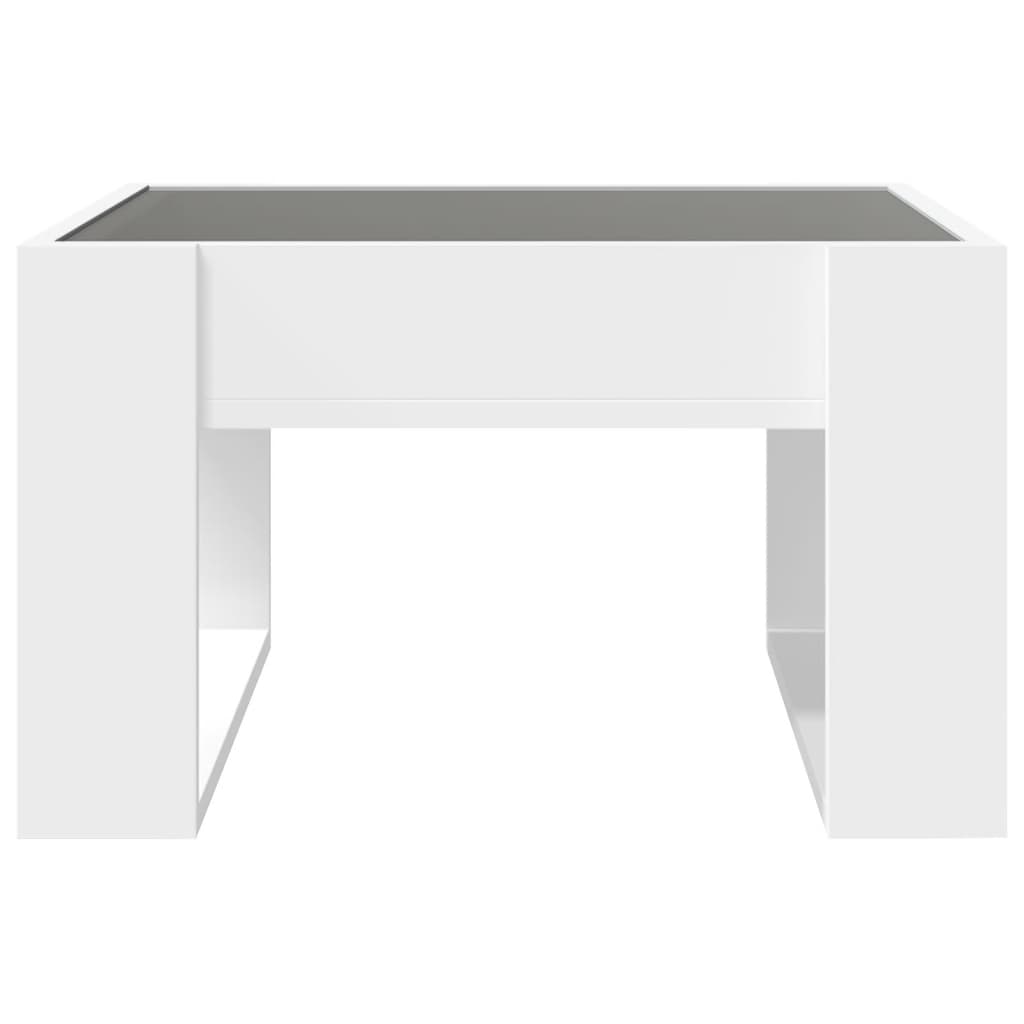 Tavolino da Salotto con LED Infinity Bianco 50x53x30 cm | homemem39
