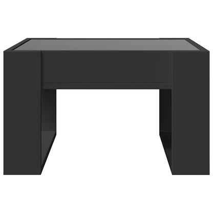 Tavolino da Salotto con LED Infinity Nero 50x53x30 cm | homemem39