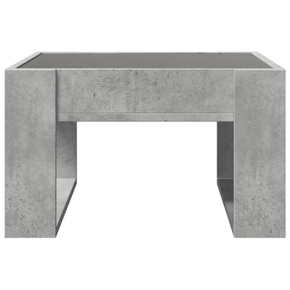 Tavolino Salotto con LED Infinity Grigio Cemento 50x53x30 cm | homemem39