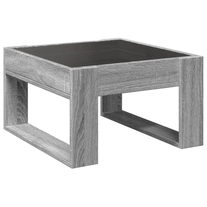 Tavolino da Salotto con LED Infinity Grigio Sonoma 50x53x30 cm | homemem39