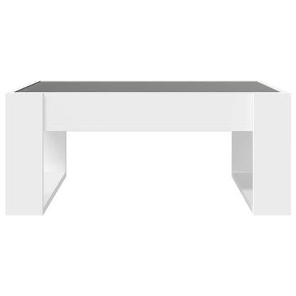 Tavolino da Salotto con LED Infinity Bianco 70x53x30 cm | homemem39