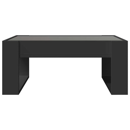 Tavolino da Salotto con LED Infinity Nero 70x53x30 cm