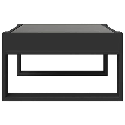 Tavolino da Salotto con LED Infinity Nero 70x53x30 cm