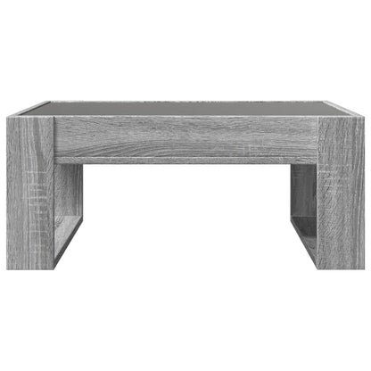 Tavolino da Salotto con LED Infinity Grigio Sonoma 70x53x30 cm | homemem39