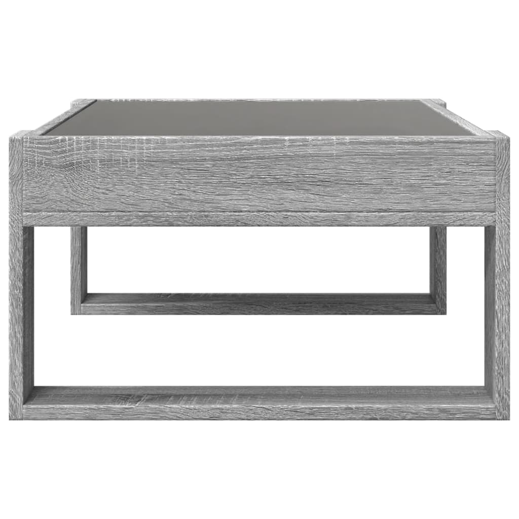 Tavolino da Salotto con LED Infinity Grigio Sonoma 70x53x30 cm | homemem39