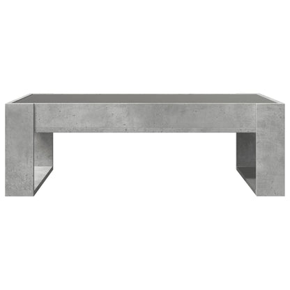 Tavolino da Salotto con LED Infinity Grigio Cemento 90x53x30 cm | homemem39