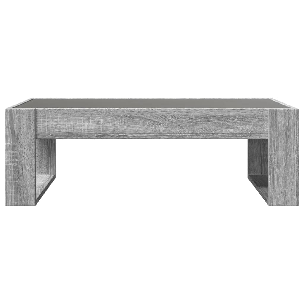 Tavolino da Salotto con LED Infinity Grigio Sonoma 90x53x30 cm | homemem39