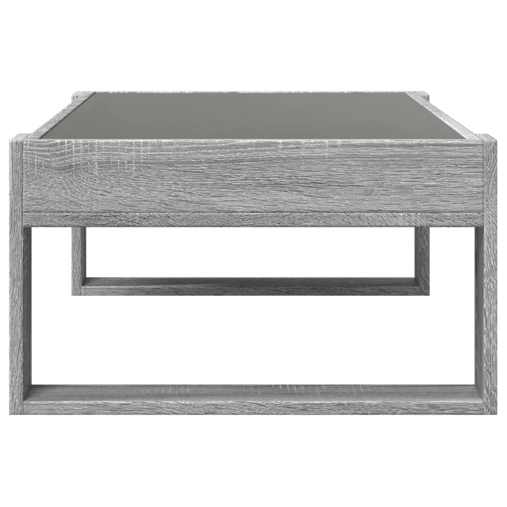 Tavolino da Salotto con LED Infinity Grigio Sonoma 90x53x30 cm | homemem39