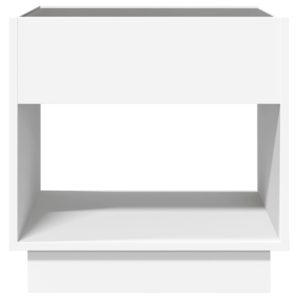 Tavolino da Salotto con LED Infinity Bianco 50x50x50 cm | homemem39