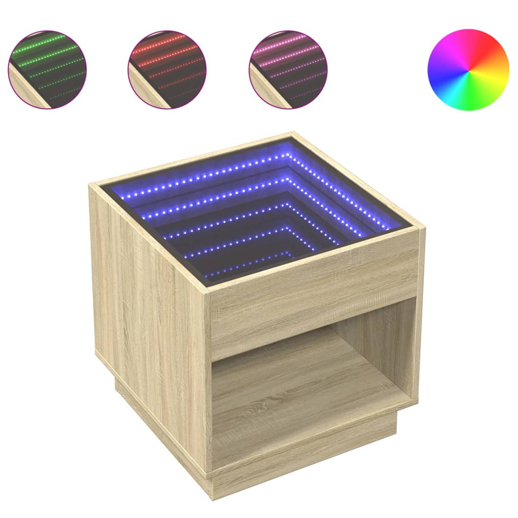Tavolino da Salotto con LED Infinity