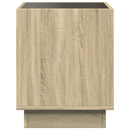 Tavolino da Salotto con LED Infinity Rovere Sonoma 50x50x50 cm | homemem39