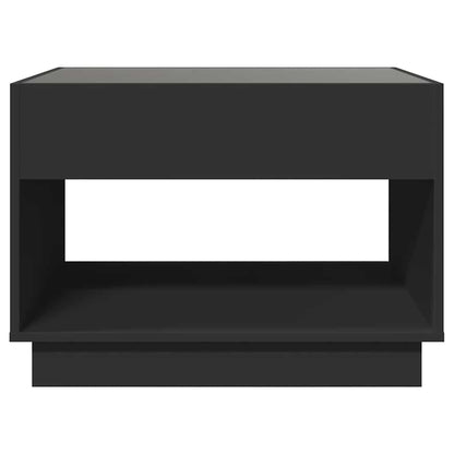 Tavolino da Salotto con LED Infinity Nero 70x50x50 cm | homemem39