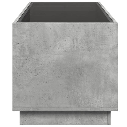 Tavolino da Salotto con LED Infinity Grigio Cemento 70x50x50 cm | homemem39