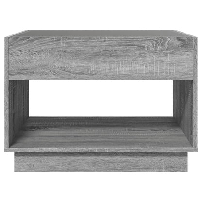 Tavolino da Salotto con LED Infinity Grigio Sonoma 70x50x50 cm | homemem39