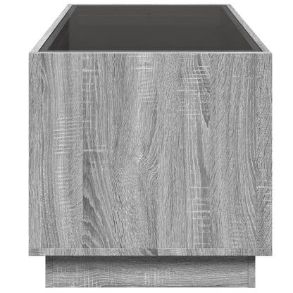 Tavolino da Salotto con LED Infinity Grigio Sonoma 70x50x50 cm