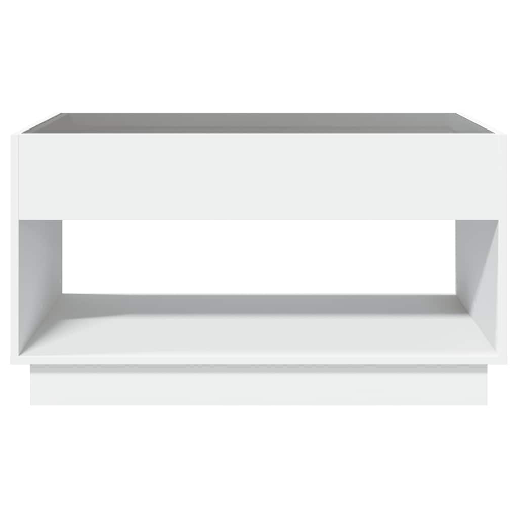 Tavolino da Salotto con LED Infinity Bianco 90x50x50 cm | homemem39