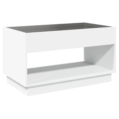 Tavolino da Salotto con LED Infinity Bianco 90x50x50 cm | homemem39