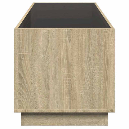 Tavolino da Salotto con LED Infinity Rovere Sonoma 90x50x50 cm | homemem39