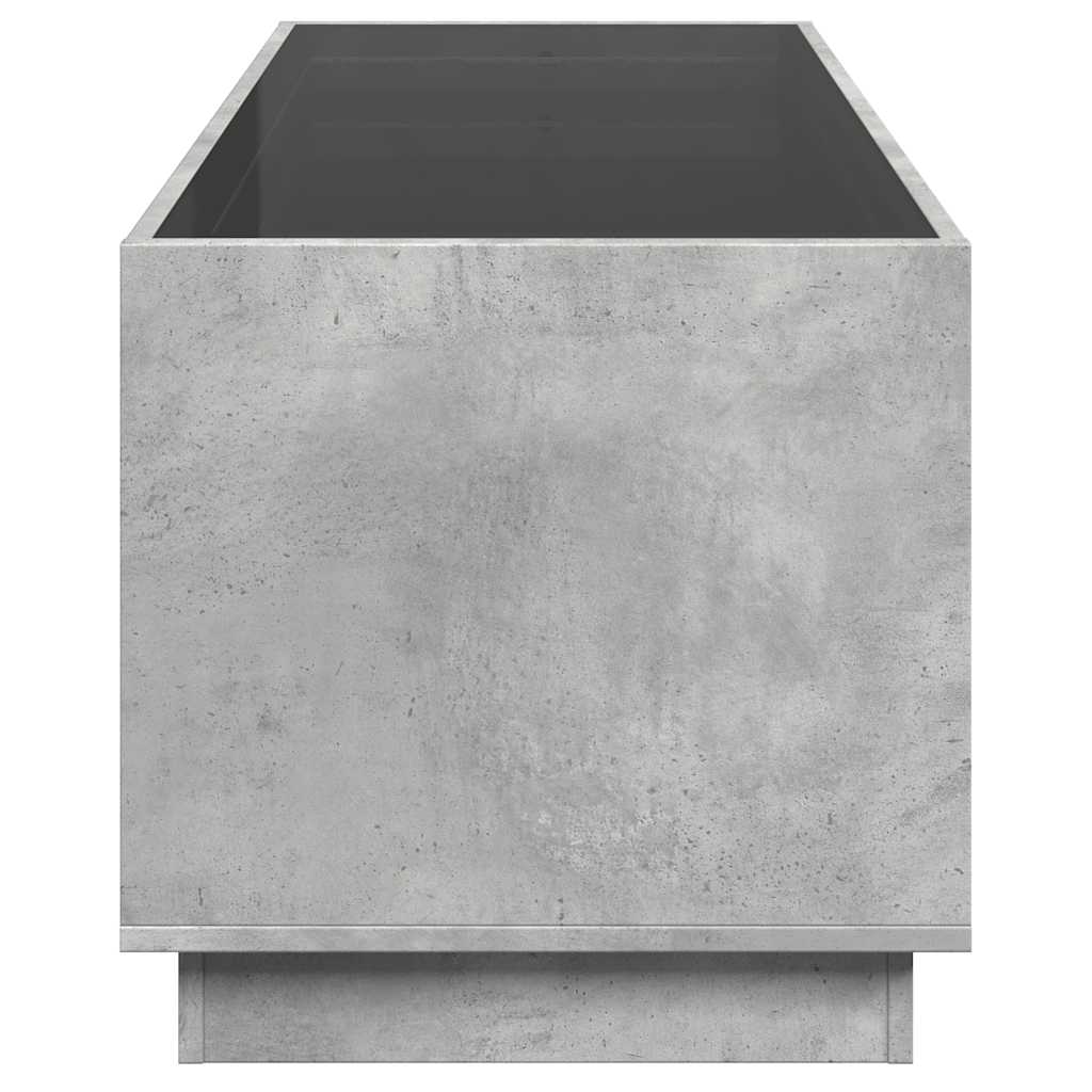 Tavolino da Salotto con LED Infinity Grigio Cemento 90x50x50 cm | homemem39