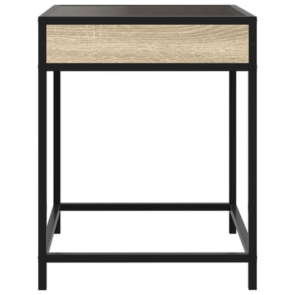 Tavolino da Salotto con LED Infinity Rovere Sonoma 40x40x51 cm