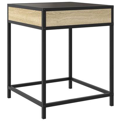 Tavolino da Salotto con LED Infinity Rovere Sonoma 40x40x51 cm | homemem39