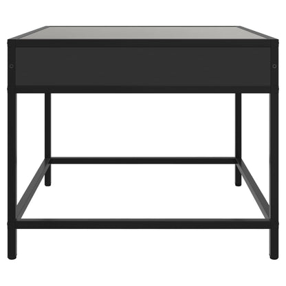 Tavolino da Salotto con LED Infinity Nero 50x50x41 cm