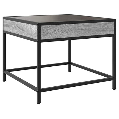 Tavolino da Salotto con LED Infinity Grigio Sonoma 50x50x41 cm | homemem39