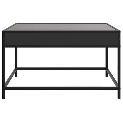 Tavolino da Salotto con LED Infinity Nero 70x50x41 cm | homemem39