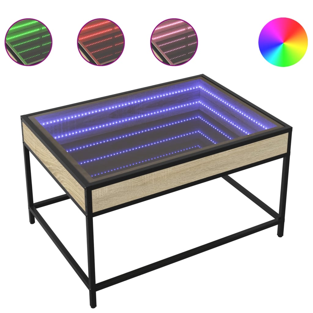 Tavolino da Salotto con LED Infinity