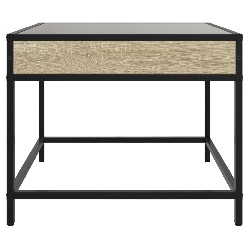 Tavolino da Salotto con LED Infinity Rovere Sonoma 70x50x41 cm | homemem39