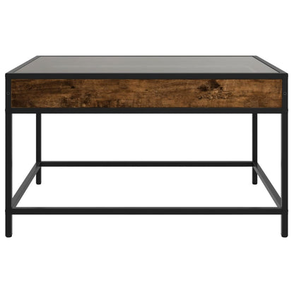 Tavolino da Salotto con LED Infinity Rovere Fumo 70x50x41 cm | homemem39