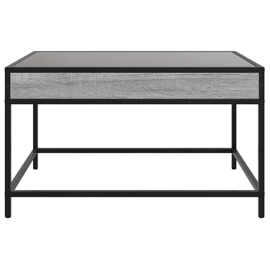 Tavolino da Salotto con LED Infinity Grigio Sonoma 70x50x41 cm