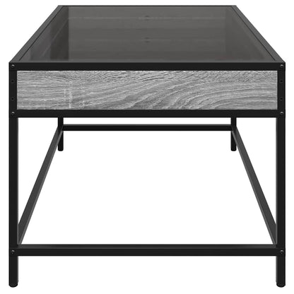 Tavolino da Salotto con LED Infinity Grigio Sonoma 70x50x41 cm