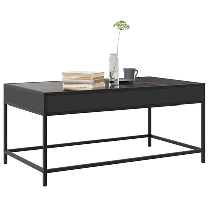 Tavolino da Salotto con LED Infinity Nero 90x50x41 cm | homemem39