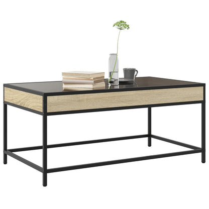Tavolino da Salotto con LED Infinity Rovere Sonoma 90x50x41 cm | homemem39