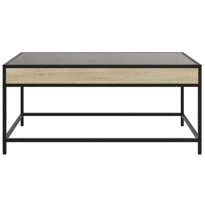 Tavolino da Salotto con LED Infinity Rovere Sonoma 90x50x41 cm