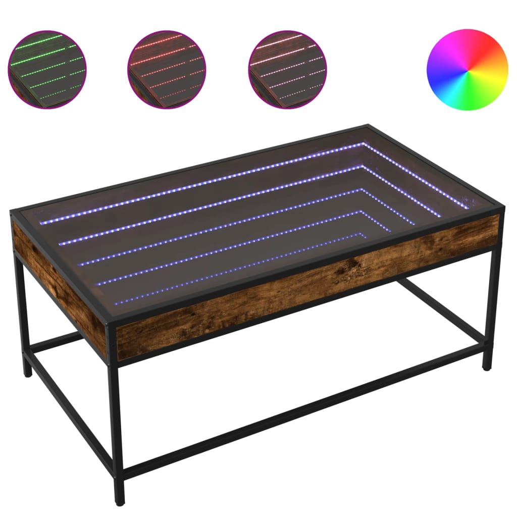 Tavolino da Salotto con LED Infinity