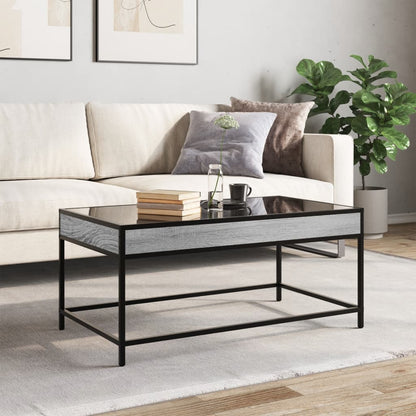 Tavolino da Salotto con LED Infinity Grigio Sonoma 90x50x41 cm