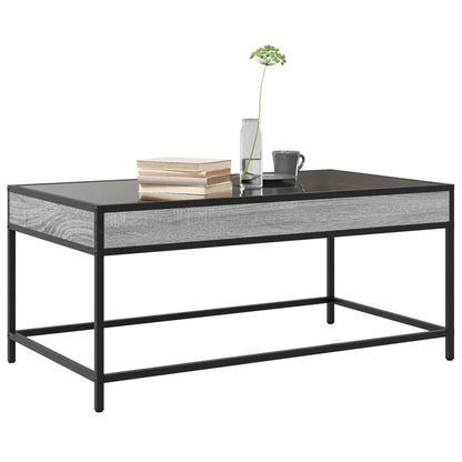 Tavolino da Salotto con LED Infinity Grigio Sonoma 90x50x41 cm | homemem39