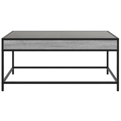 Tavolino da Salotto con LED Infinity Grigio Sonoma 90x50x41 cm