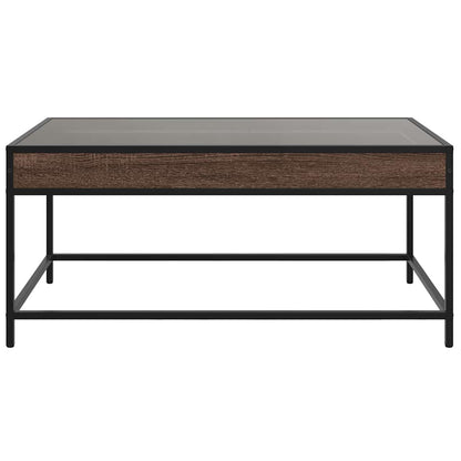 Tavolino da Salotto con LED Infinity Rovere Marrone 90x50x41 cm | homemem39