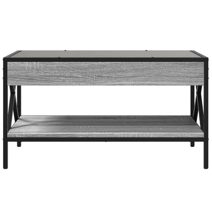 Tavolino da Salotto con LED Infinity Grigio Sonoma 70x50x38 cm