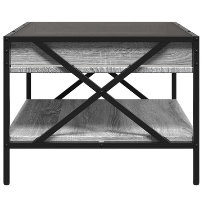 Tavolino da Salotto con LED Infinity Grigio Sonoma 70x50x38 cm | homemem39