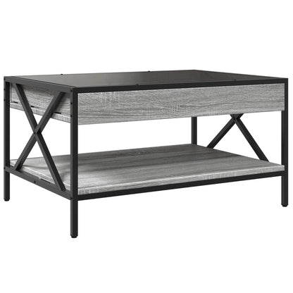 Tavolino da Salotto con LED Infinity Grigio Sonoma 70x50x38 cm